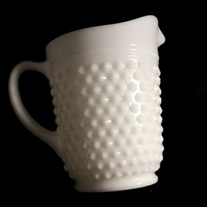 White Hobnail Milk Pitcher